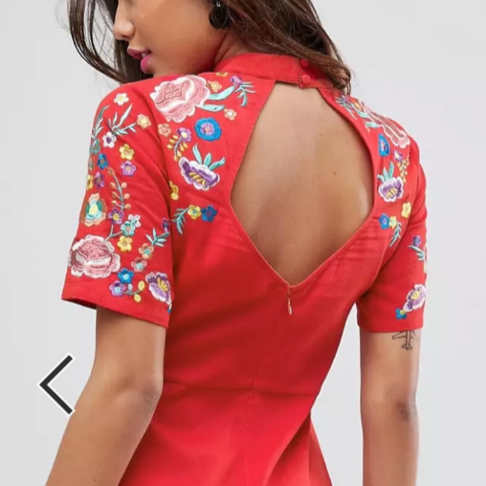Mini Embroidered Dress - Picture 2 of 4